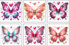 Valentine Butterfly Clipart Bundle - CraftNest - Digital Crafting and Art