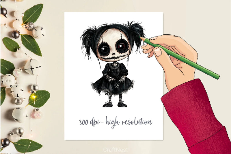 Halloween Scary Doll Clipart Bundle - CraftNest - Digital Crafting and Art