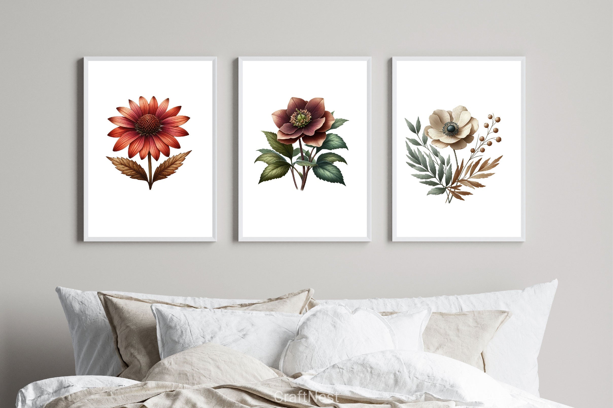 Autumn Flowers And Wildflowers Clipart Bundle - CraftNest - Digital Crafting and Art