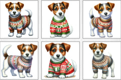 Christmas Jack Russell Terrier Clipart Bundle - CraftNest - Digital Crafting and Art