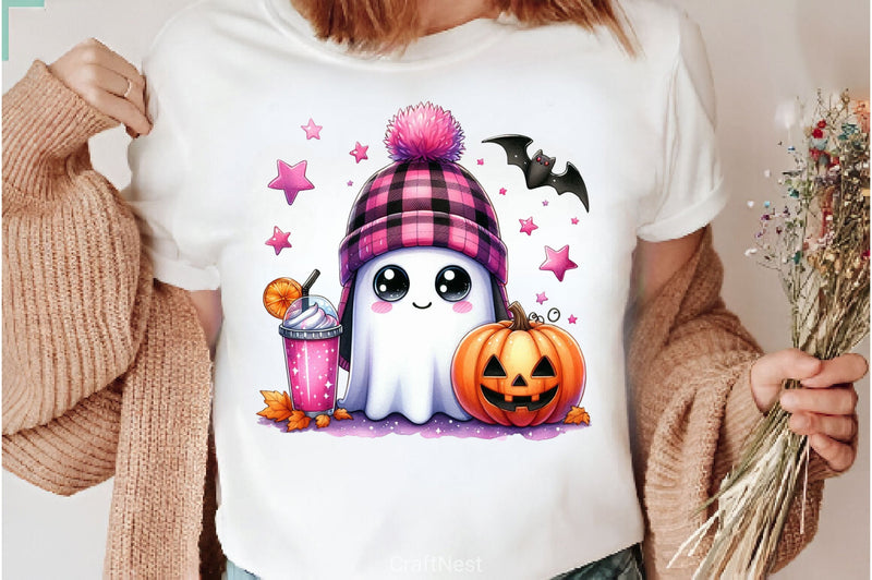 Cute Ghost Cute Halloween Clipart Bundle 18 - CraftNest - Digital Crafting and Art