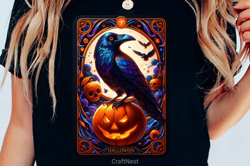 Raven Bird Tarot Card Clipart Bundle 13 - CraftNest - Digital Crafting and Art