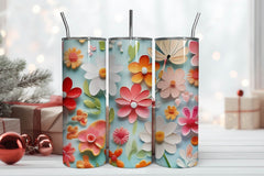Flower Tumbler Wrap Bundle 33 - CraftNest - Digital Crafting and Art