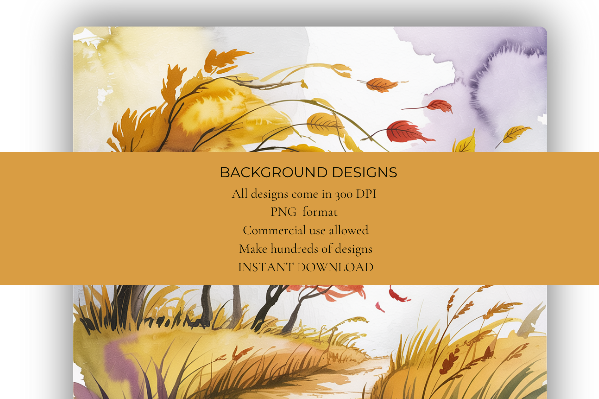 Windy Autumn Scenes Background Papers