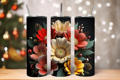 Flower Tumbler Wrap Bundle 5 - CraftNest - Digital Crafting and Art