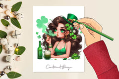 St Patrick's Day Chibi Girl Clipart Bundle - CraftNest - Digital Crafting and Art