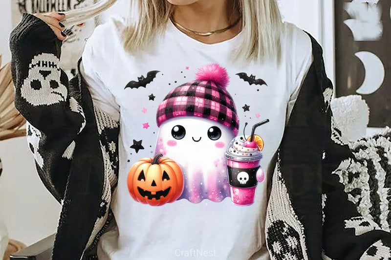 Cute Ghost Cute Halloween Clipart Bundle 8 - CraftNest - Digital Crafting and Art