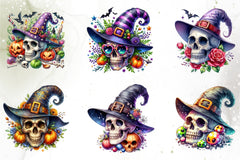 Witch Skull Clipart Bundle - CraftNest - Digital Crafting and Art