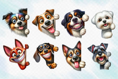 Funny Animals Peeking Around Corner Clipart Bundle 5 - CraftNest - Digital Crafting and Art