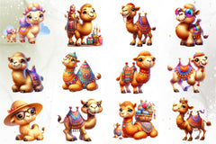 Cute Camel Clipart Bundle - CraftNest - Digital Crafting and Art