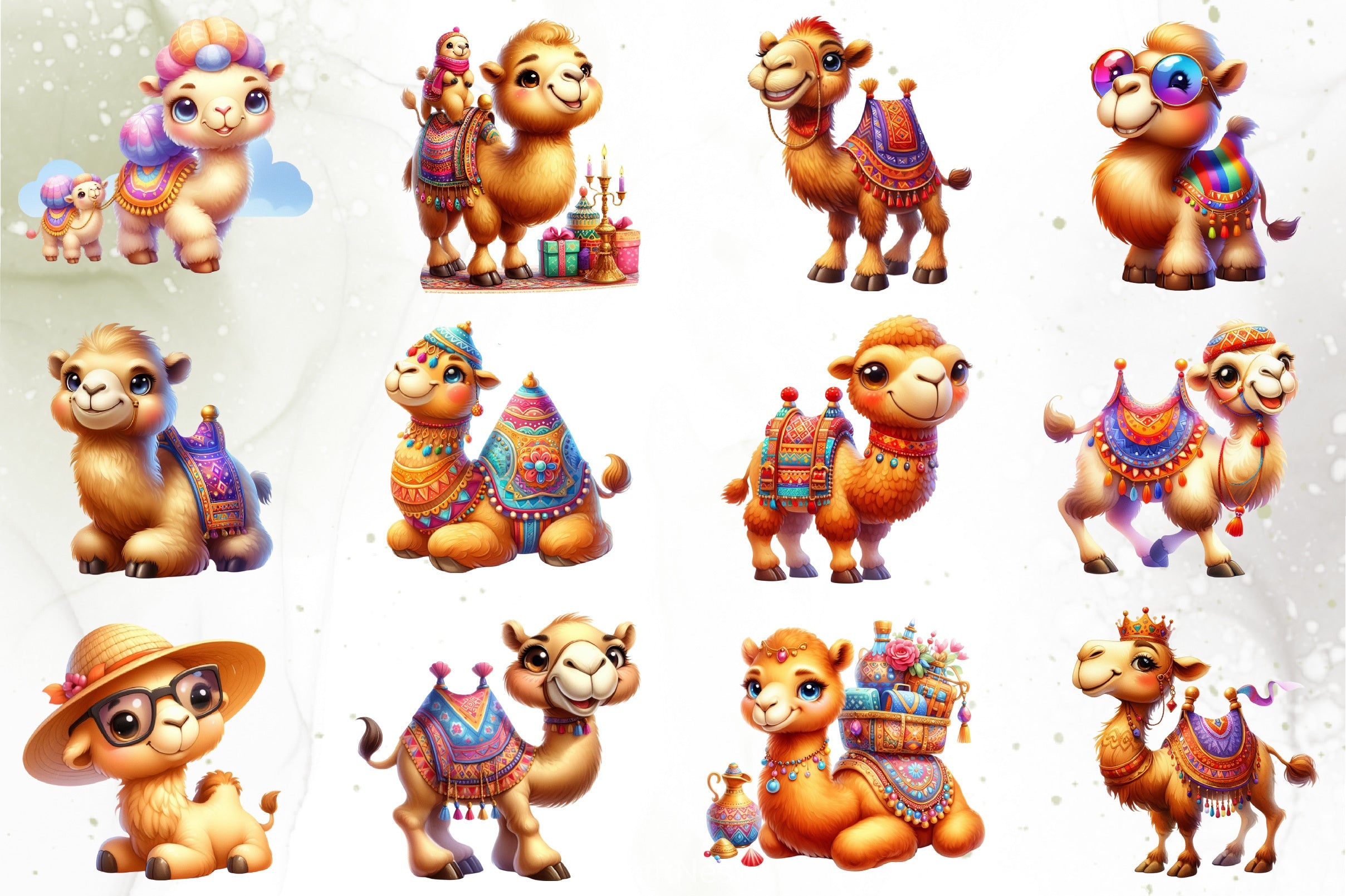 Cute Camel Clipart Bundle - CraftNest - Digital Crafting and Art