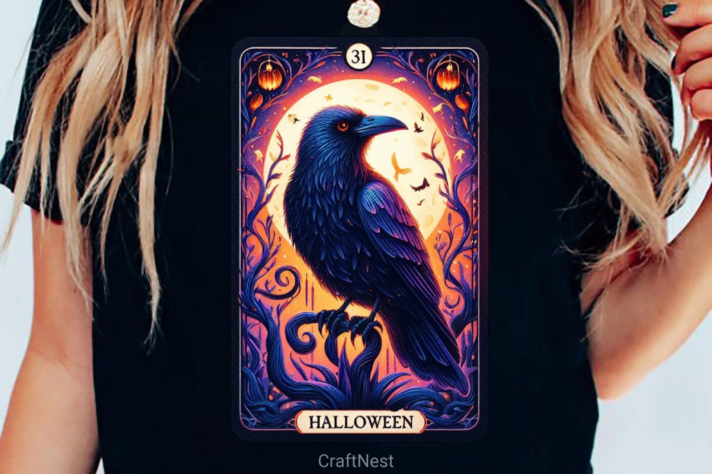 Raven Bird Tarot Card Clipart Bundle 3