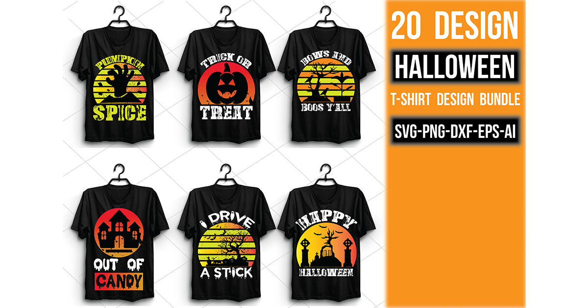 Halloween T Shirt Bundle 7 - CraftNest - Digital Crafting and Art