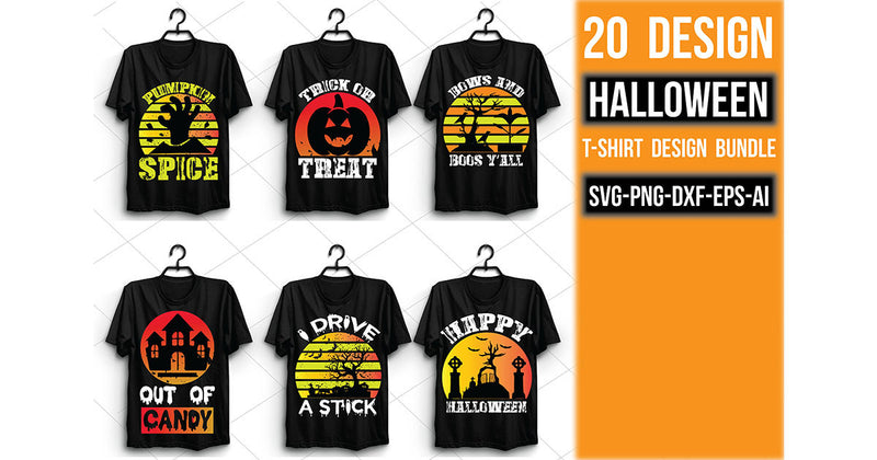 Halloween T Shirt Bundle 7 - CraftNest - Digital Crafting and Art