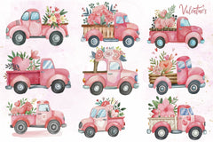 Valentine Truck Clipart Bundle - CraftNest - Digital Crafting and Art