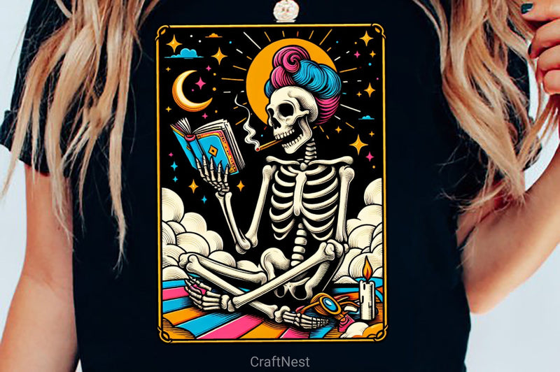 The Reader Tarot Card Reading Skeleton Clipart Bundle 1 - CraftNest - Digital Crafting and Art