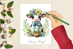Easter Cow Clipart Bundle 3 - CraftNest - Digital Crafting and Art