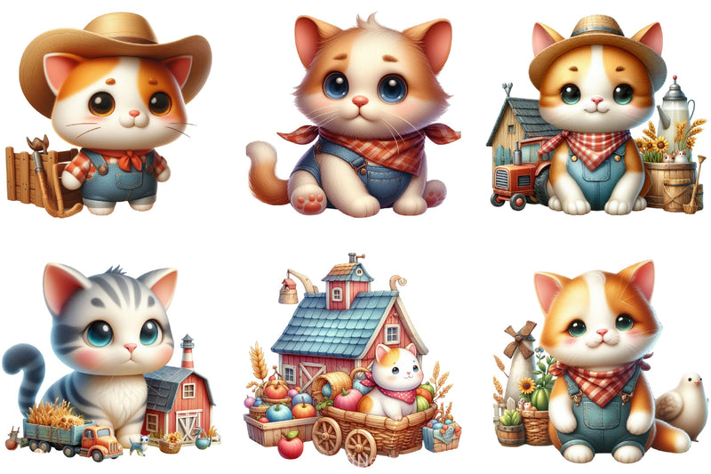 Cute Kittens Clipart Bundle - CraftNest - Digital Crafting and Art