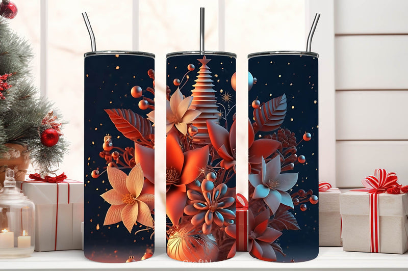Flower Tumbler Wrap Bundle 17 - CraftNest - Digital Crafting and Art