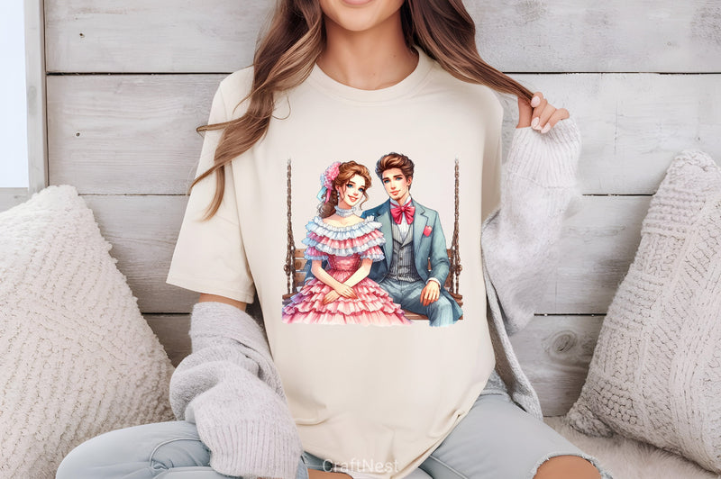 Valentine Romantic Couple Clipart Bundle 6 - CraftNest - Digital Crafting and Art