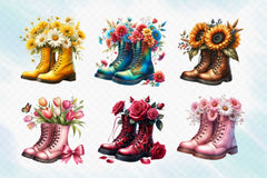 Floral Boots Clipart Bundle 2 - CraftNest - Digital Crafting and Art