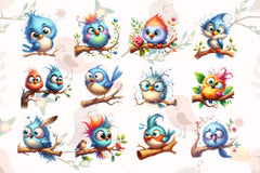 Funny Bird Clipart Bundle 7 - CraftNest - Digital Crafting and Art