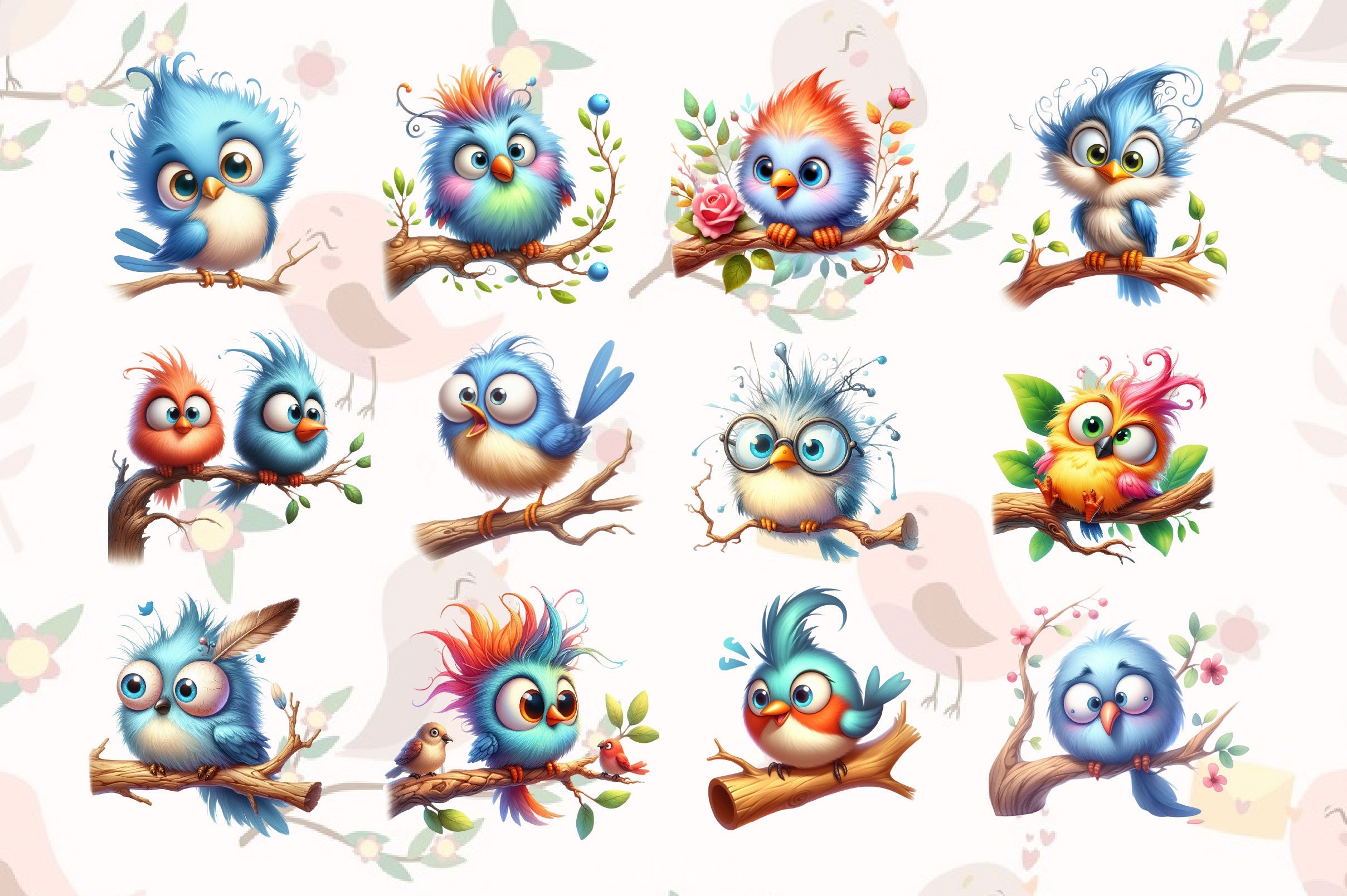 Funny Bird Clipart Bundle 7 - CraftNest - Digital Crafting and Art