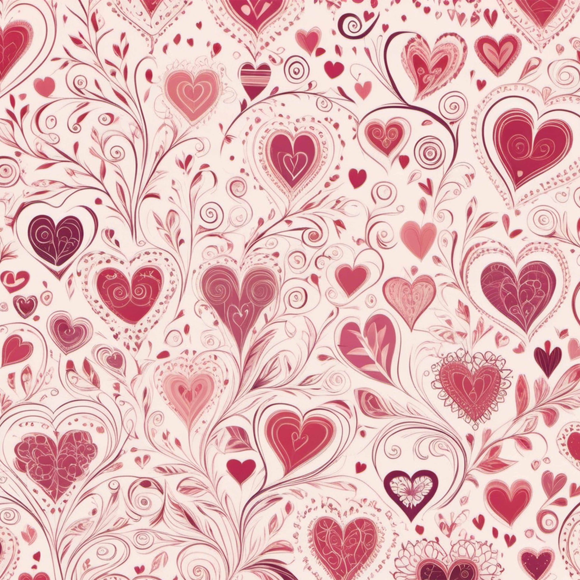 Valentine Heart Pink Seamless Digital Paper - CraftNest - Digital Crafting and Art