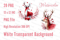 Valentines Deer Clipart Bundle - CraftNest - Digital Crafting and Art