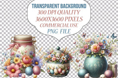 Floral Easter Jar Clipart Bundle - CraftNest - Digital Crafting and Art