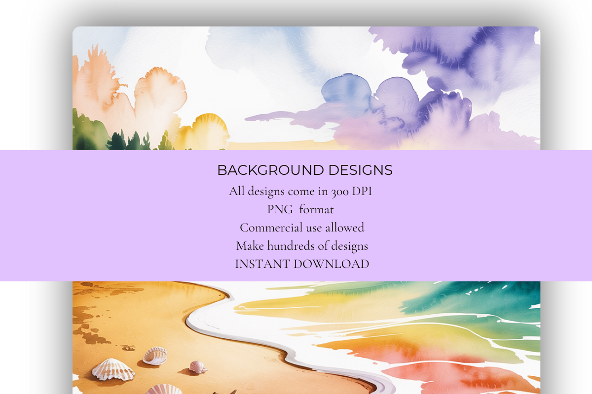 Beach Scenes Background Papers