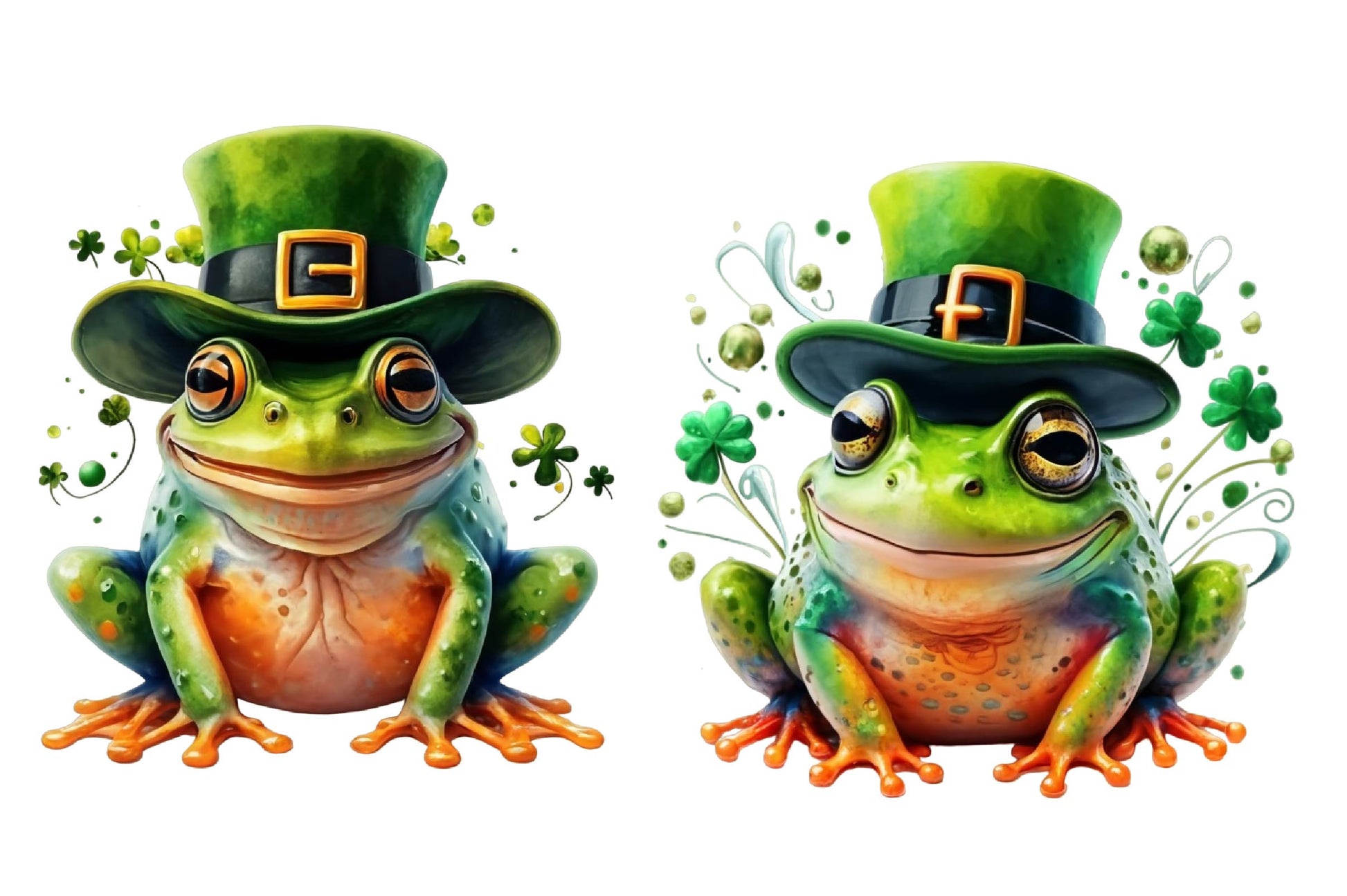 St Patricks Day Frog Clipart Bundle - CraftNest - Digital Crafting and Art