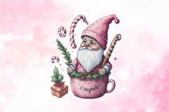 Christmas Gnome In A Cup Clipart Bundle 1 - CraftNest - Digital Crafting and Art