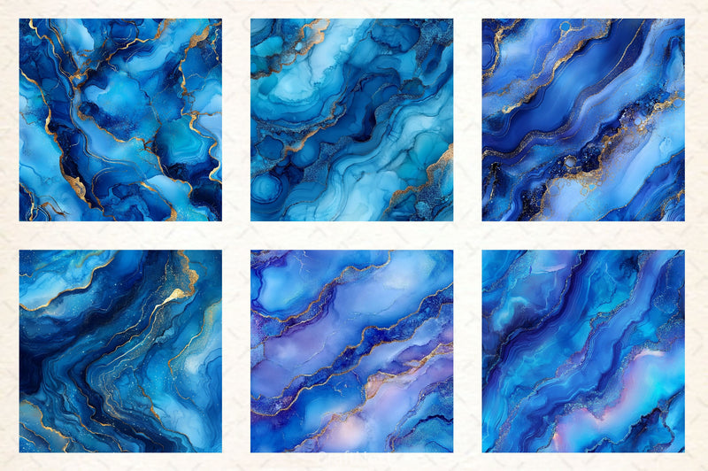 Blue Glitter Ink Digital Paper - CraftNest - Digital Crafting and Art