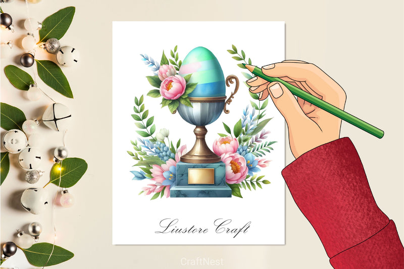 Easter Egg Trophy Clipart Bundle - CraftNest - Digital Crafting and Art