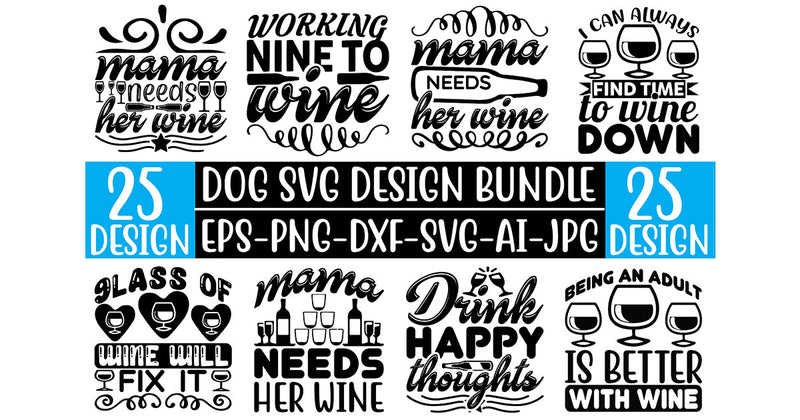 Wine SVG Bundle 4 - CraftNest - Digital Crafting and Art