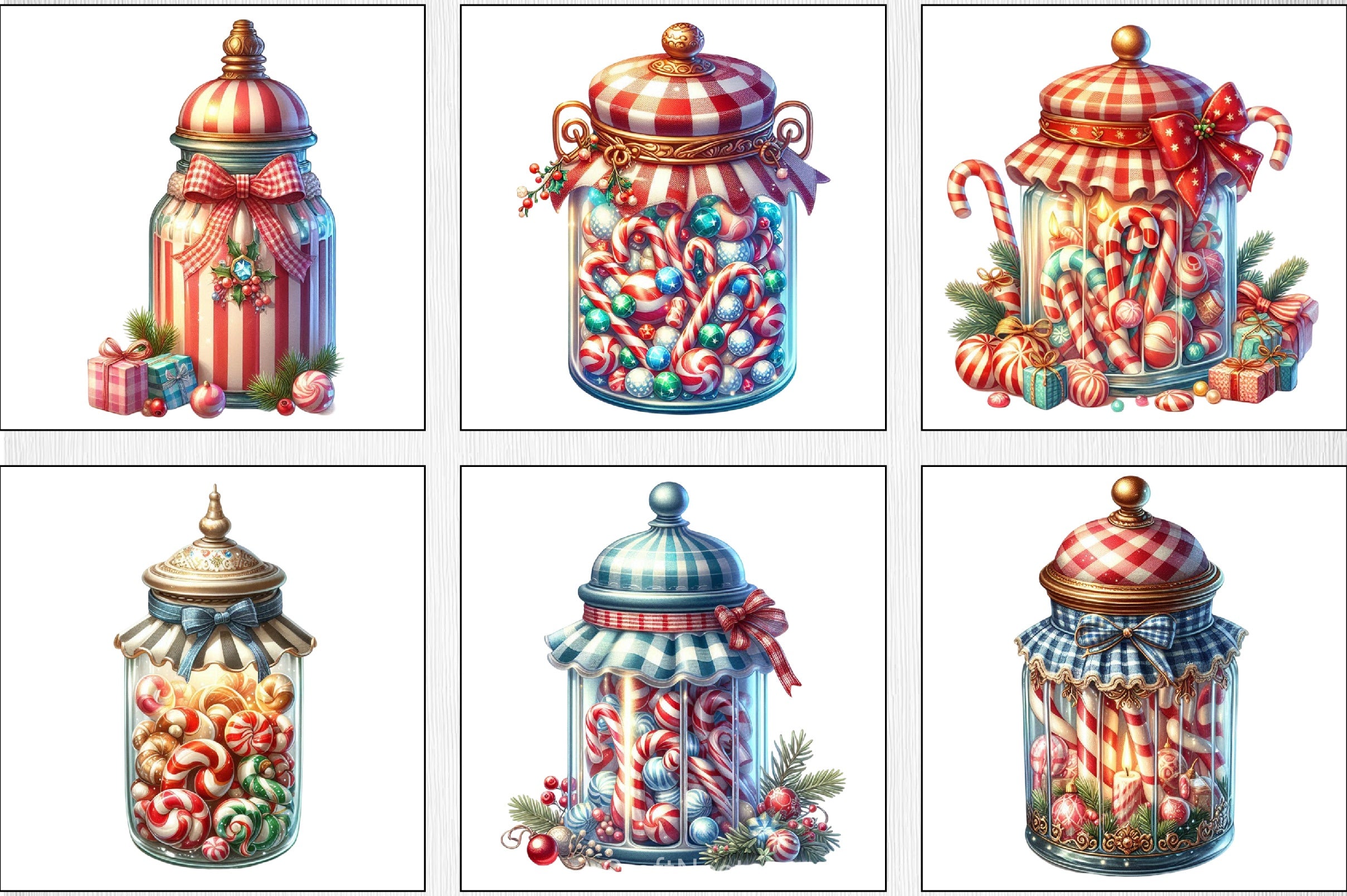 Christmas Candy Jar Clipart Bundle - CraftNest - Digital Crafting and Art
