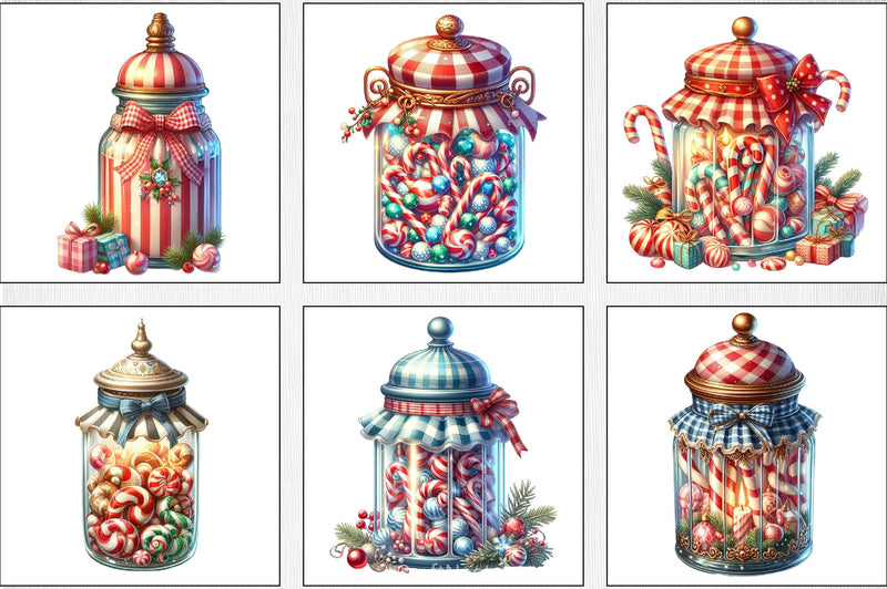 Christmas Candy Jar Clipart Bundle - CraftNest - Digital Crafting and Art