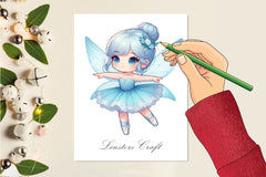 Cute Fairy Blue Dress Clipart Bundle - CraftNest - Digital Crafting and Art