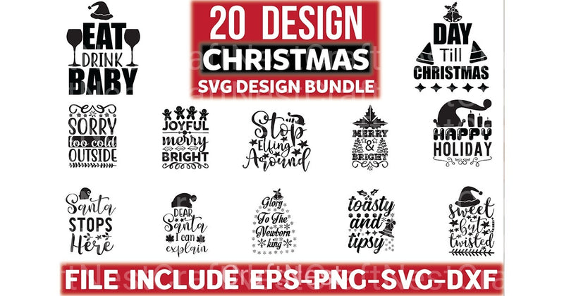 Christmas From + Craft Designs Files Bundle - CraftNest - Digital Crafting and Art
