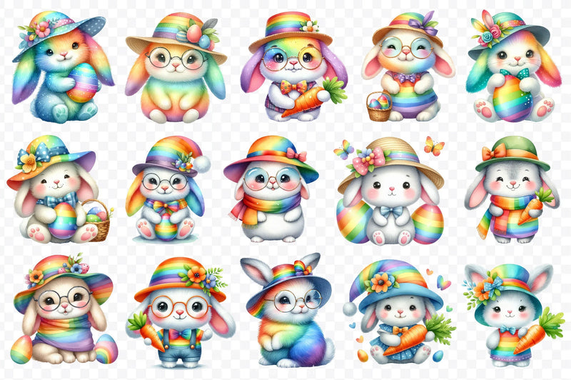 Easter Bunny Clipart Bundle 21 - CraftNest - Digital Crafting and Art