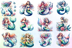 Mermaid Clipart Bundle - CraftNest - Digital Crafting and Art
