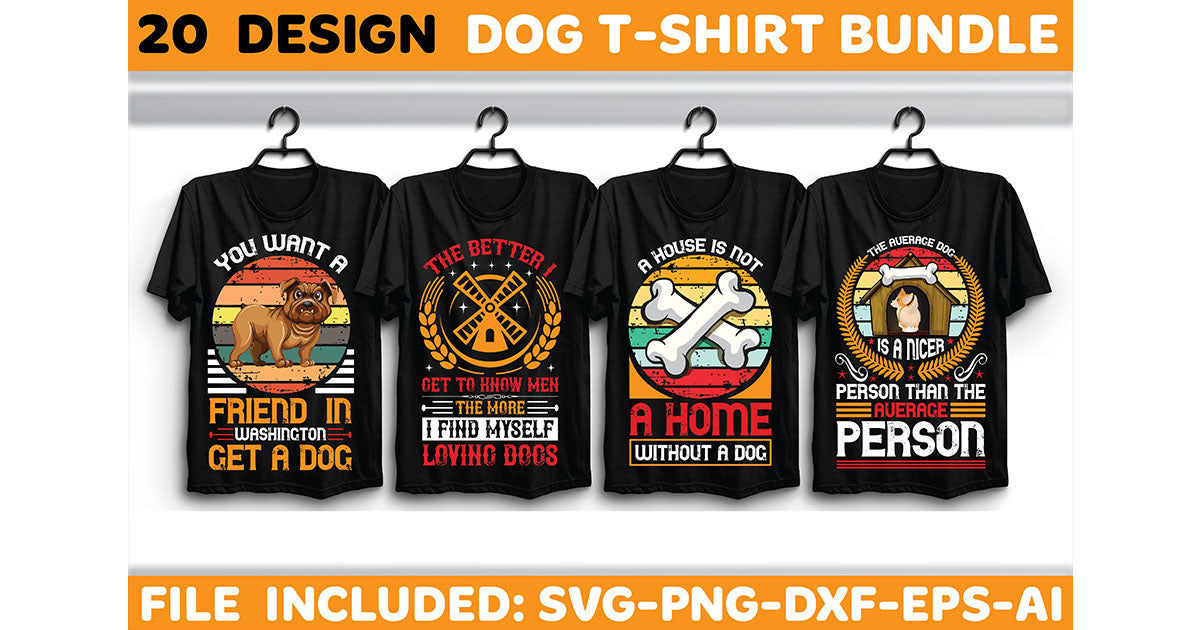 Dog T-Shirt Bundle 1 - CraftNest - Digital Crafting and Art
