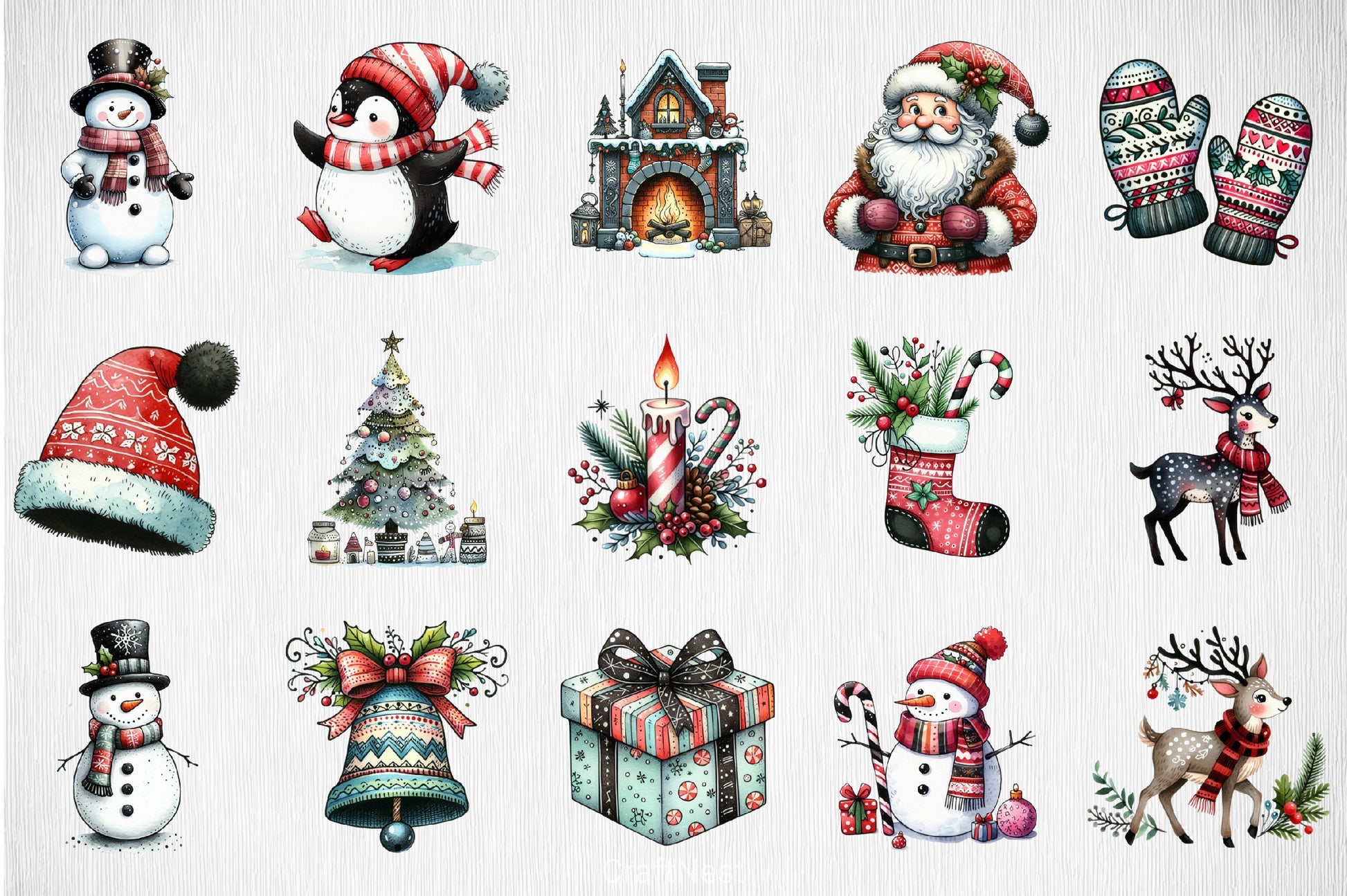 Winter Christmas Clipart Bundle - CraftNest - Digital Crafting and Art
