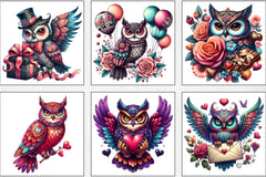 Valentine Owl Clipart Bundle 2 - CraftNest - Digital Crafting and Art
