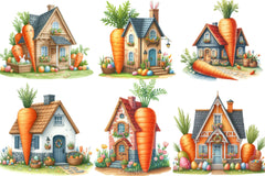 Carrot House Clipart Bundle 1 - CraftNest - Digital Crafting and Art