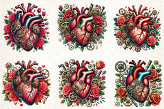 Steampunk Heart Clipart Bundle - CraftNest - Digital Crafting and Art