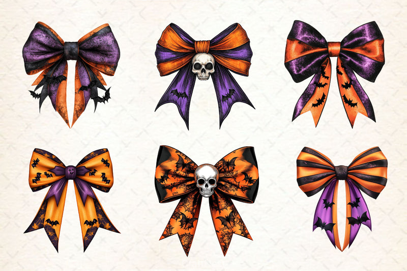 Halloween Bow Copy Clipart Bundle - CraftNest - Digital Crafting and Art