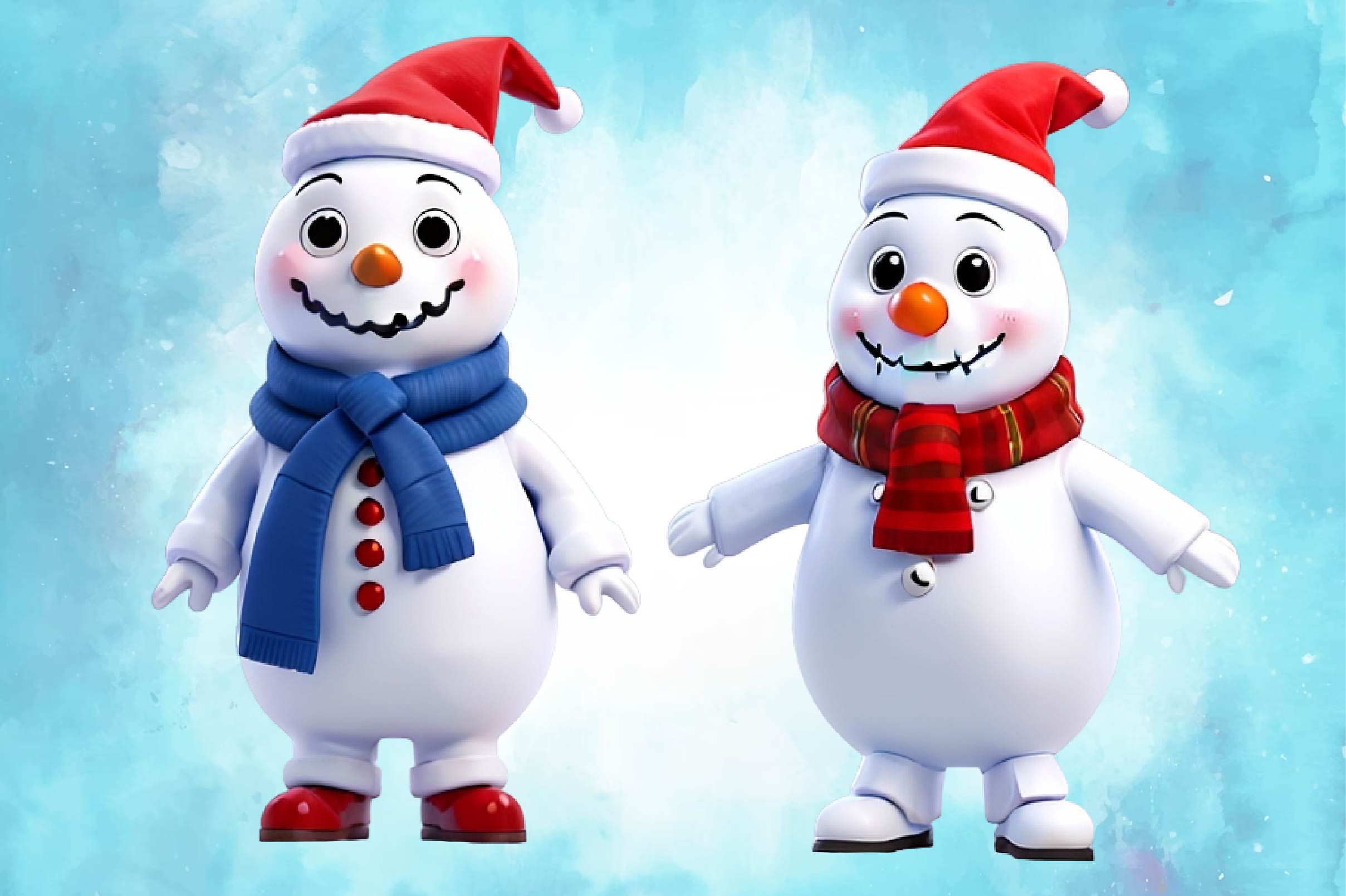 Snowman Christmas Clipart Bundle 1 - CraftNest - Digital Crafting and Art