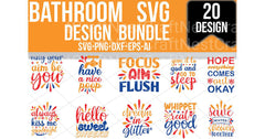 Bathroom SVG Bundle 1 - CraftNest - Digital Crafting and Art